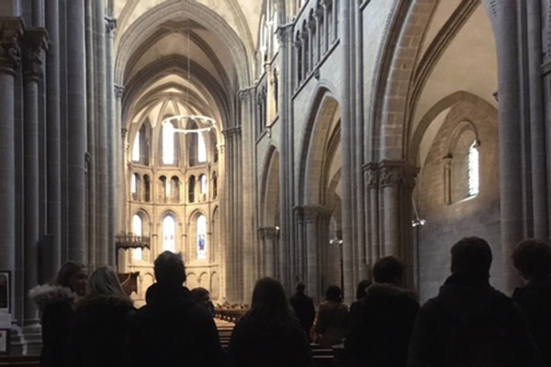 INAUGURATION DE L'ECLAIRAGE INTERIEUR DE LA CATHEDRALE SAINT-PIERRE A GENEVE